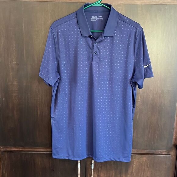 Nike Golf Navy Blue Polo Shirt Large - Picture 1 of 5